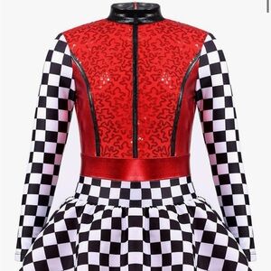 Red and Black Checkered Dress